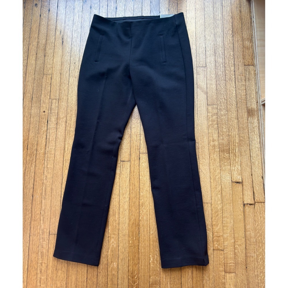 Chicos Juliet The Ultimate Fit Black Ponte Knit Straight Leg Pants Womens Size 0